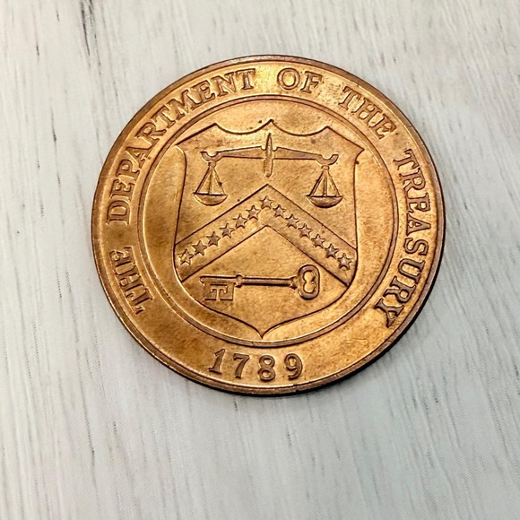 United States Mint Denver Colorado Bronze Souvenir Medal Dept of Treasury 1.5"